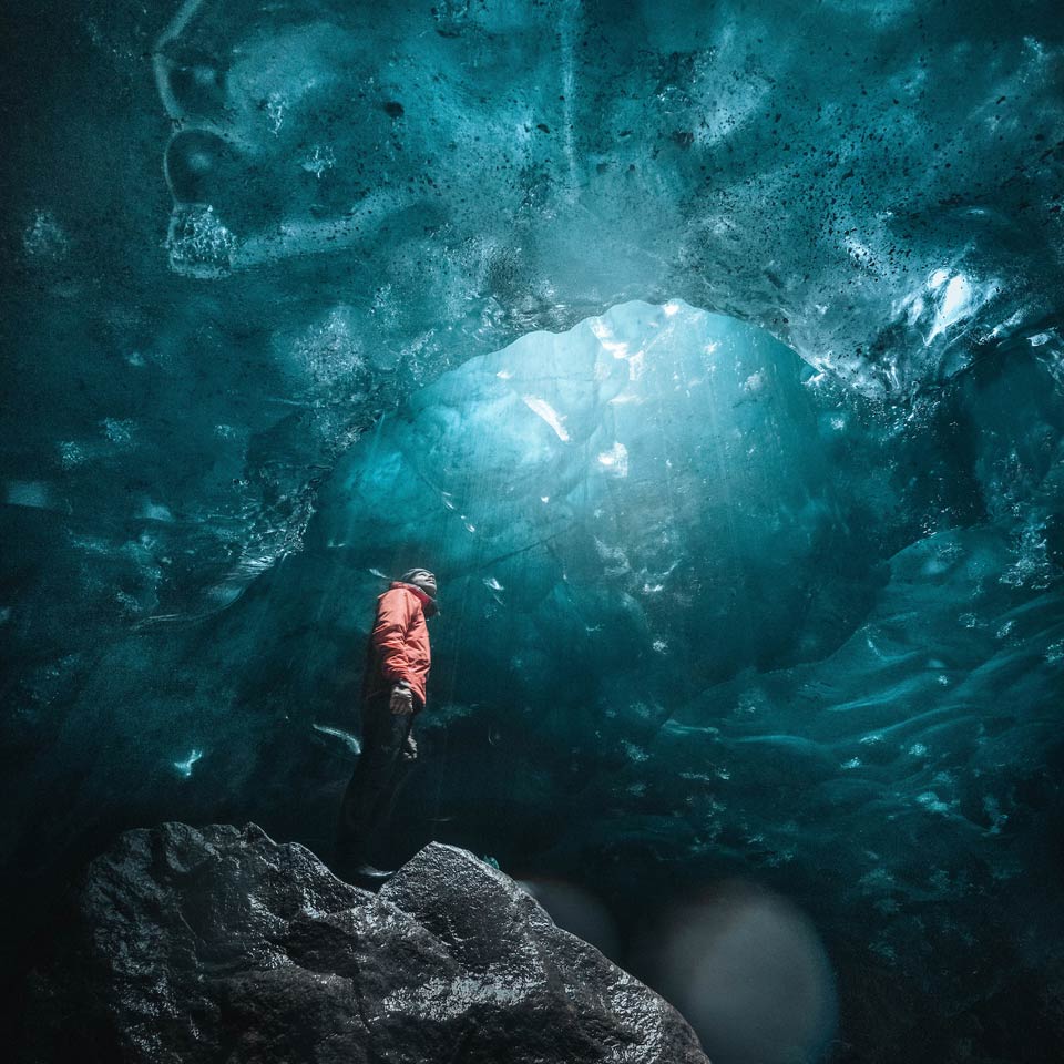 grotta di ghiaccio groenlandia
