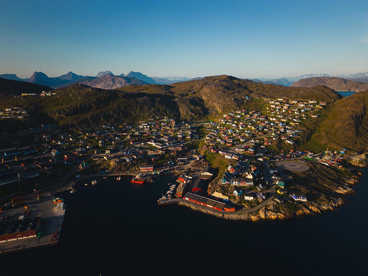 Città di Qaqortoq nel sud della Groenlandia